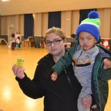 Sisters Amber Lopez and two-year-old Mason were on hand Friday for the "Reason for the Season" event in the Lemoore Civic Auditorium.
